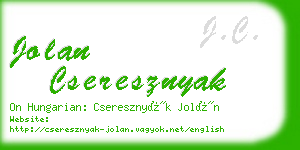 jolan cseresznyak business card